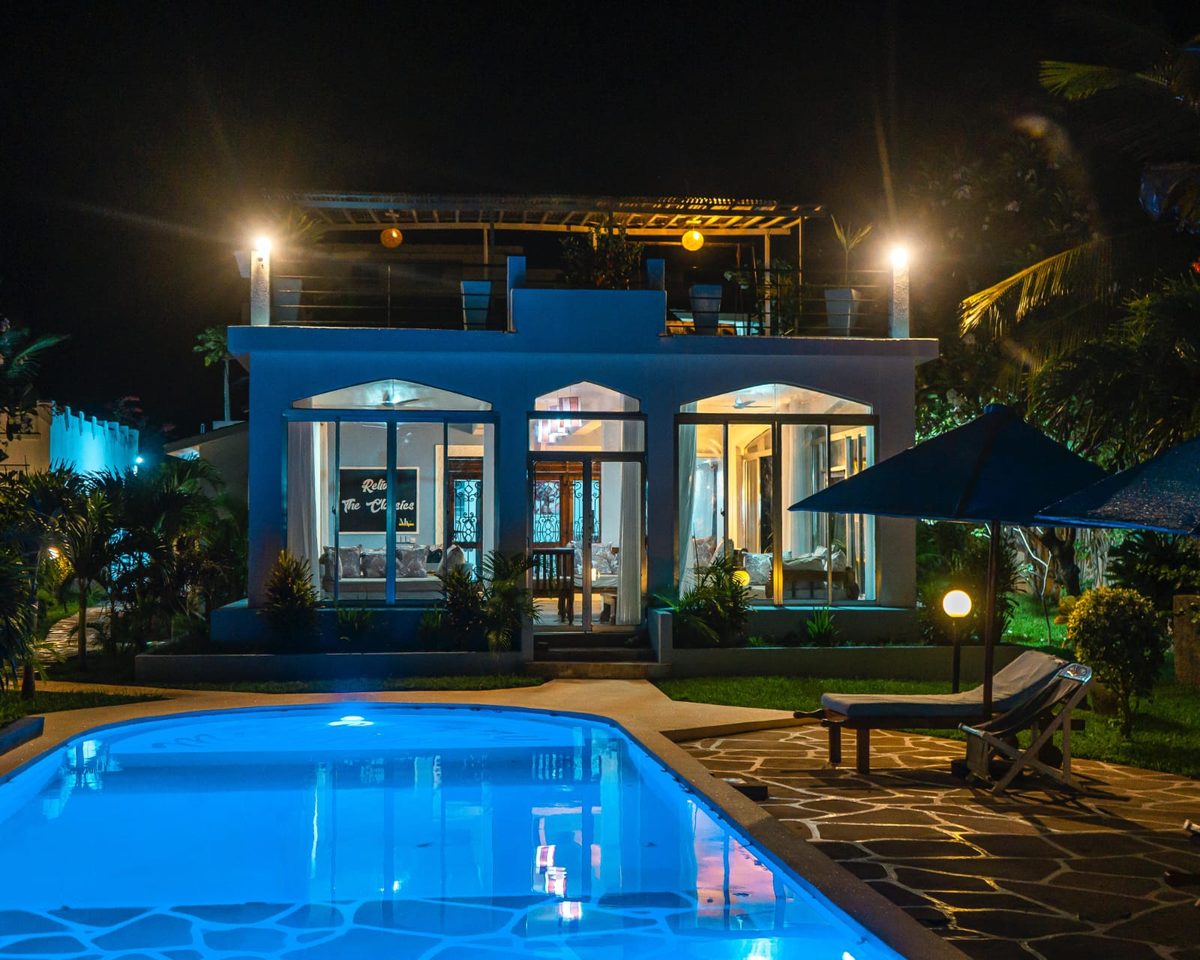 Poolside resort villa